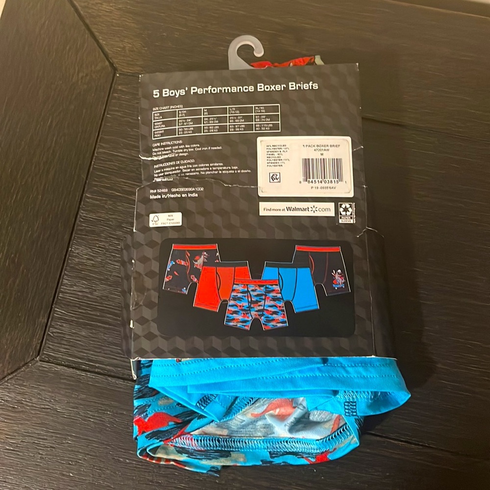 3 Pack Athletic Works Boys DriWorks Moisture Wicking Performance Boxer Briefs. - Picture 2 of 5
